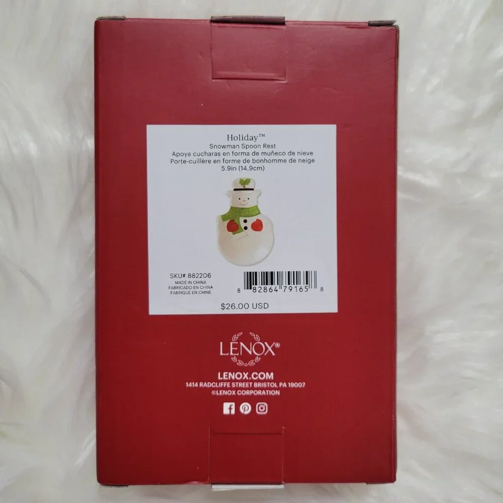 Lenox Snowman Spoon Rest